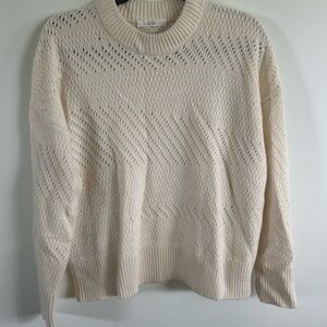 CO Women's Elegant Cream Knit Sweater small